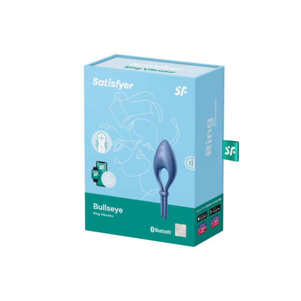 Cockring vibrant connecté USB bleu Bullseye Satisfyer 